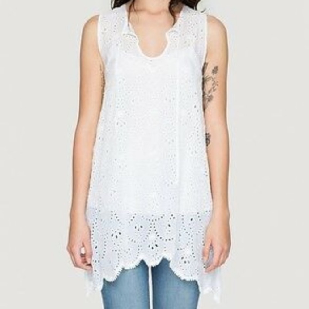 Johnny Was Mod Eyelet Tunic